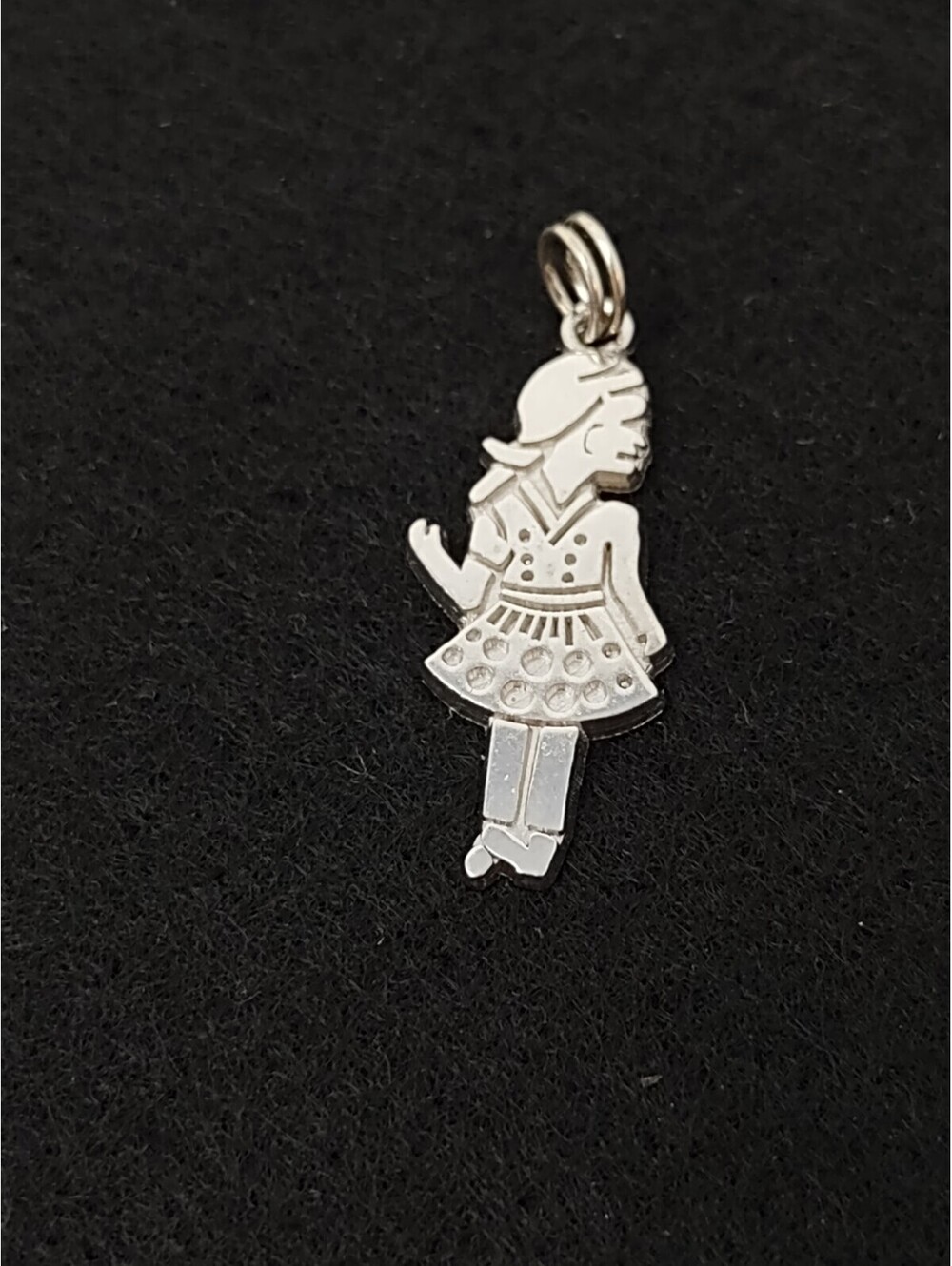 Rembrandt Charms Sterling Silver Waving Girl Charm Pendant